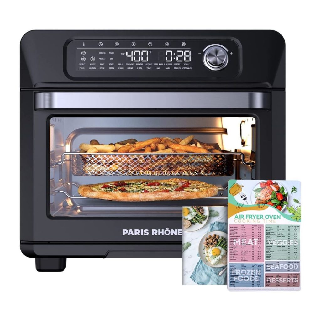 Best For Large Size - Paris Rhône Air Fryer Toaster Oven Combo 26.4QT Countertop Convection Ovens with 24 One-Touch Savable Custom Functions